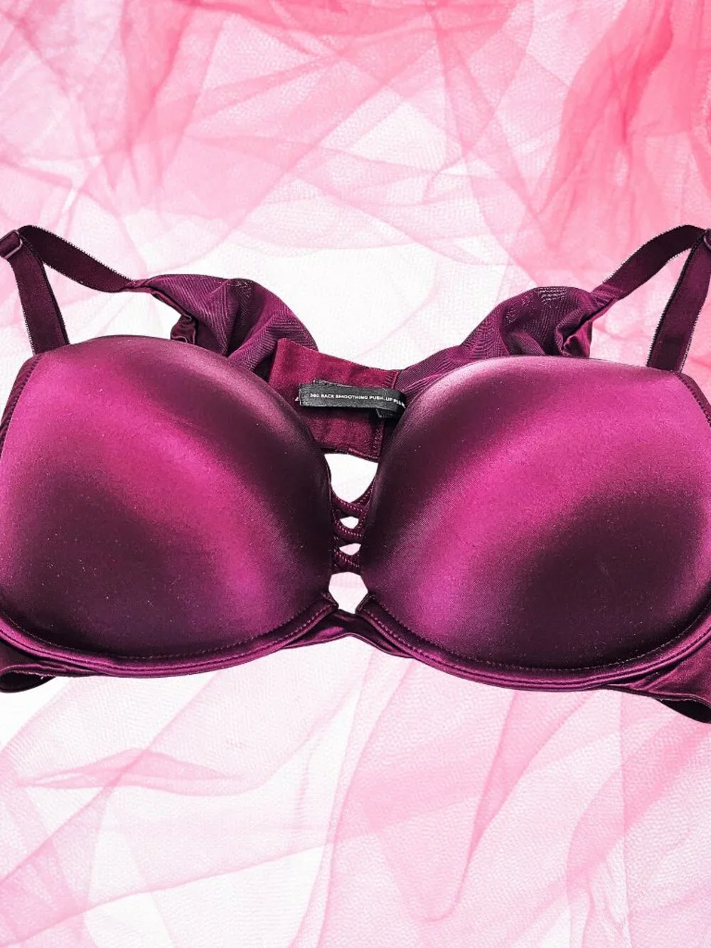 Torrid Curve 40C Wine 360 Back Smoothing Push Up Plunge Bra